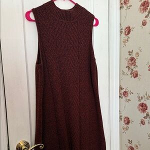 ❤️ Sleeveless Knit Dress in Rich Burgundy Sz XL NEW